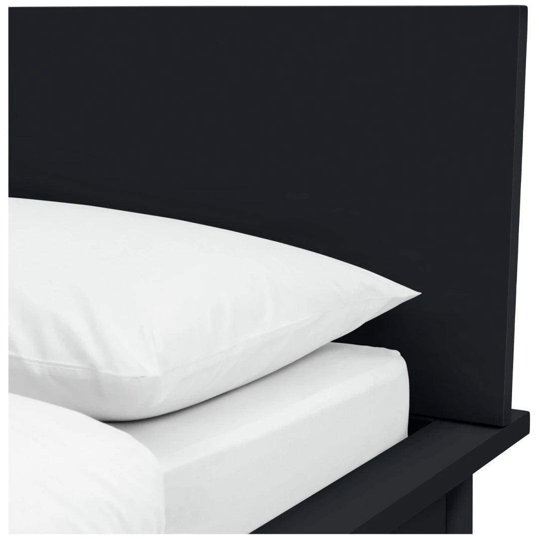 Akio Small Double Wooden Platform Bed Frame - Black