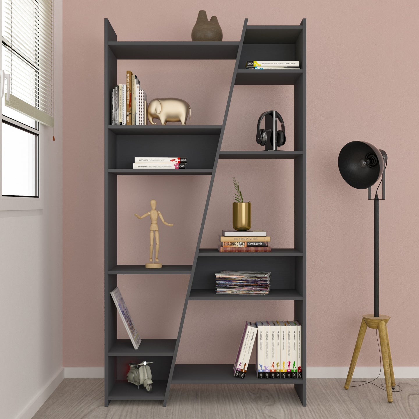 Tall Bookcase - Grey