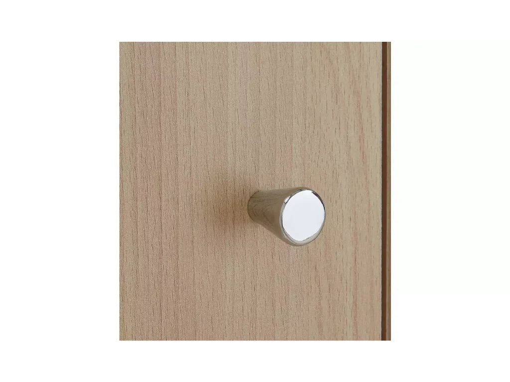 Malibu 3 Door 4 Drawer Mirror Wardrobe - Beech