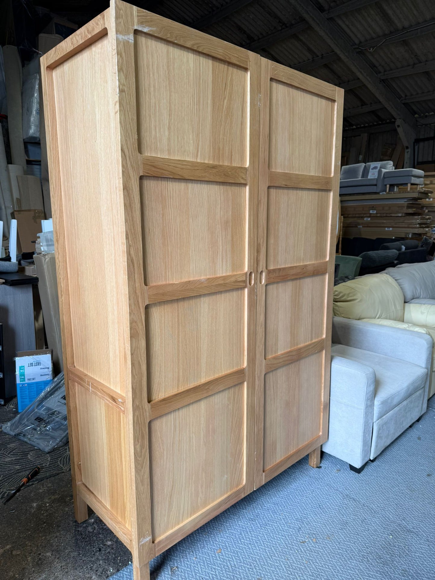 Assembled Habitat Radius 2 Door Wardrobe - Oak