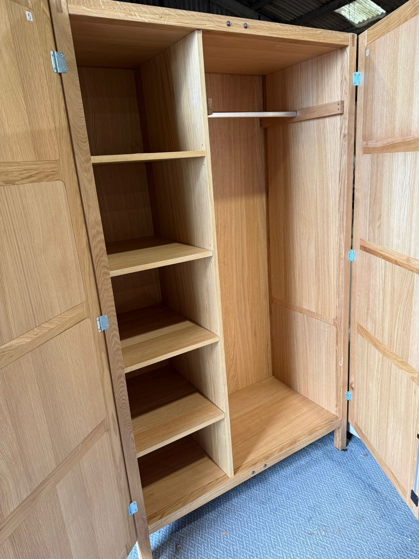 Assembled Habitat Radius 2 Door Wardrobe - Oak