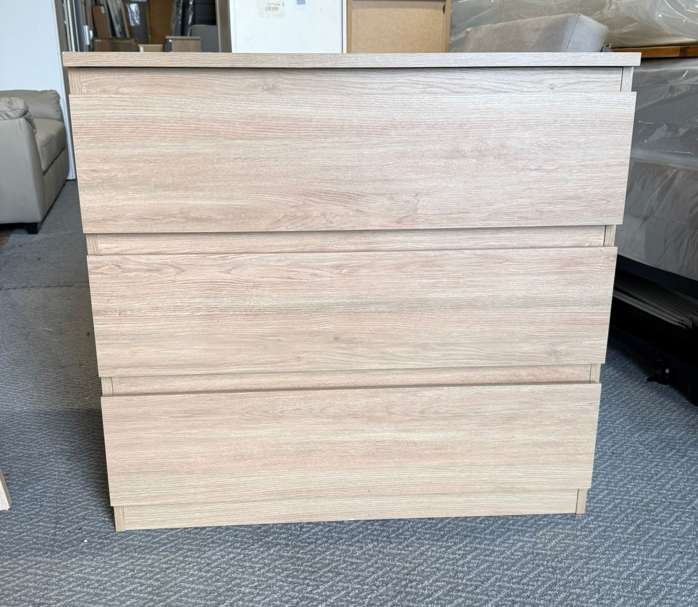 Assembled Jenson 3 Drawer Chest - Oak Effect