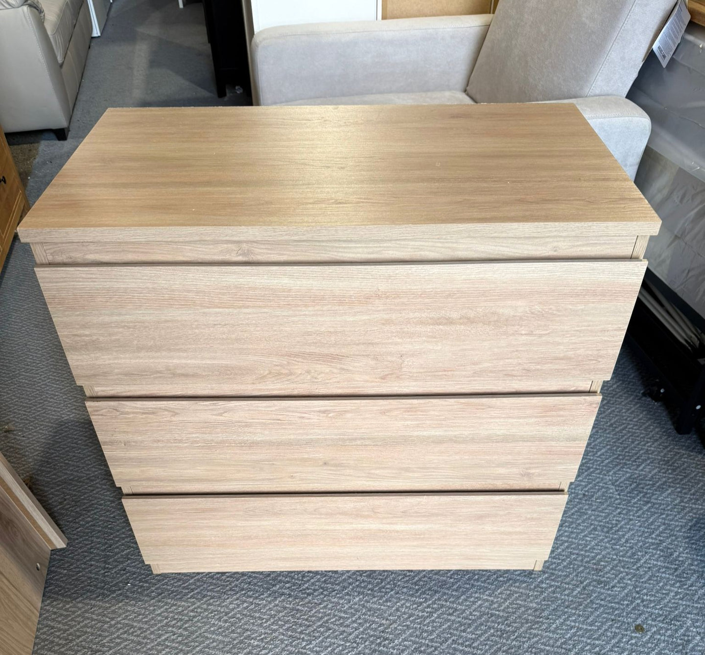 Assembled Jenson 3 Drawer Chest - Oak Effect