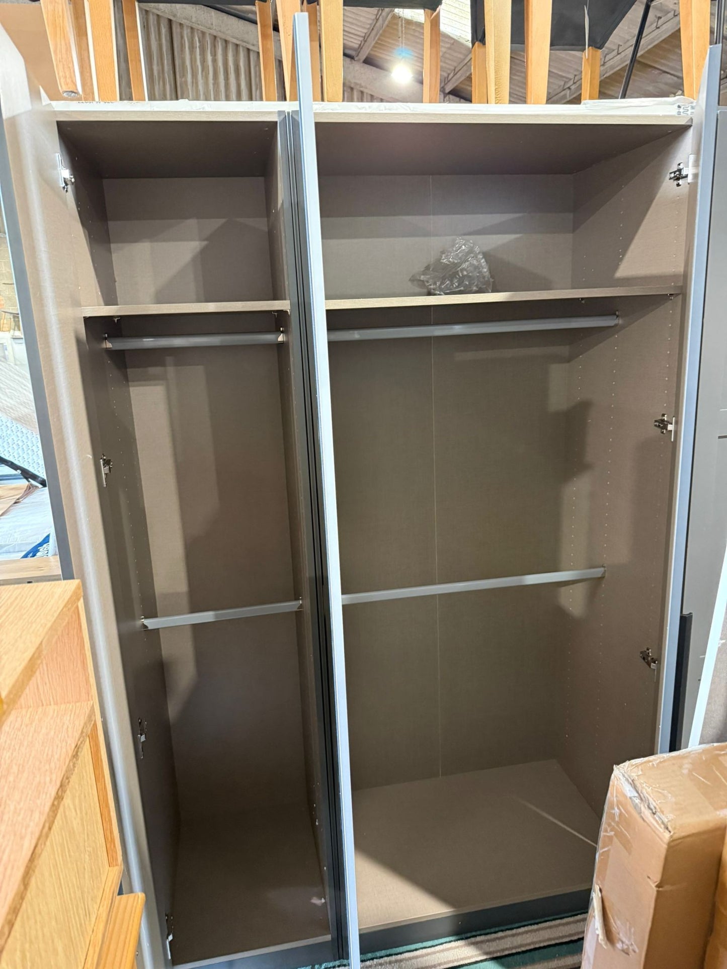 Assembled Habitat Munich 3 Door Mirror Wardrobe - Anthracite