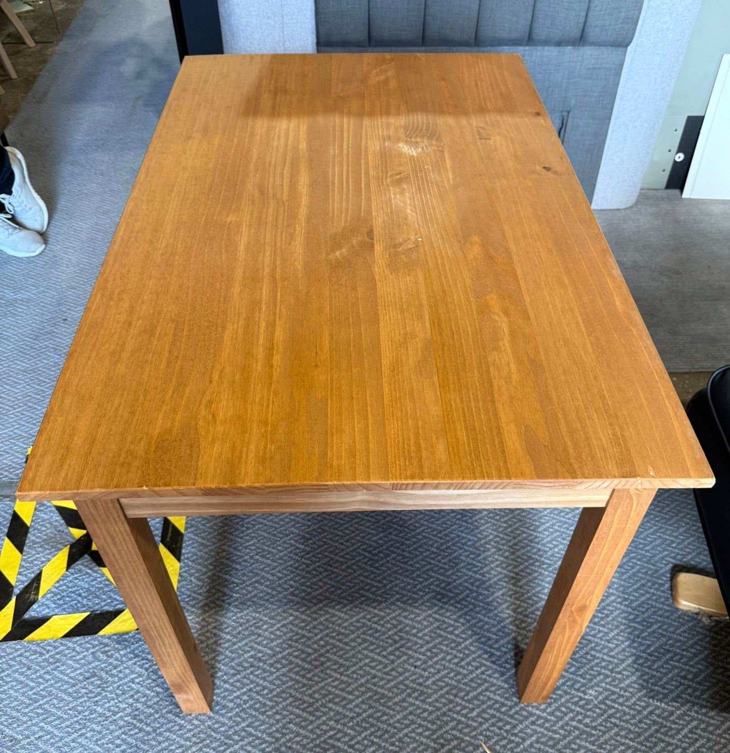 Assembled Raye Solid Wood 4 Seater Dining Table - Natural