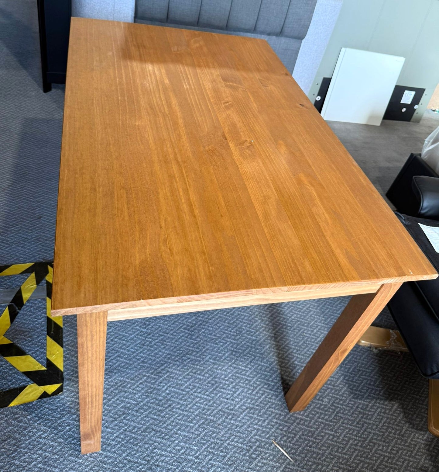 Assembled Raye Solid Wood 4 Seater Dining Table - Natural