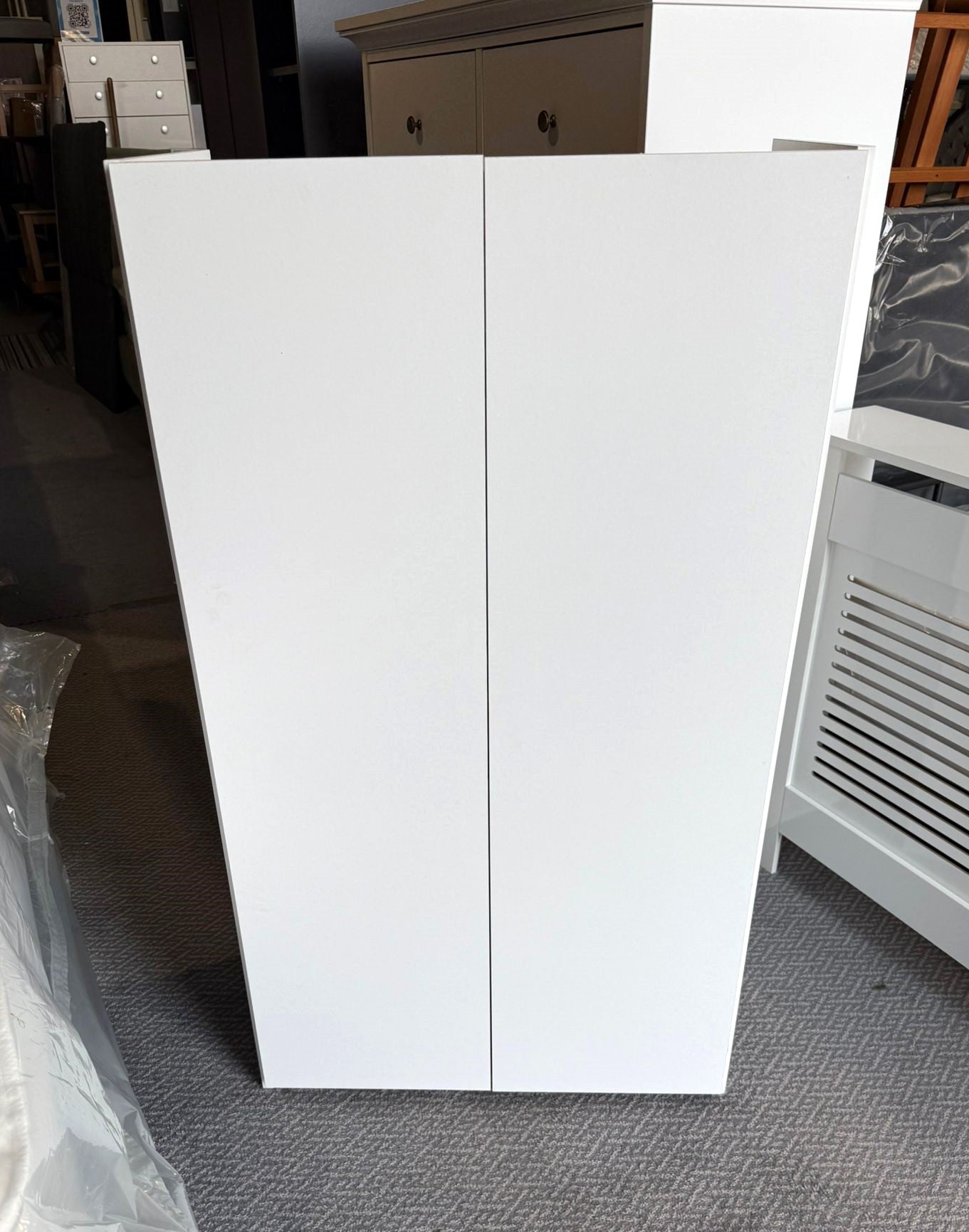Assembled Seville Shoe Storage Cabinet - White