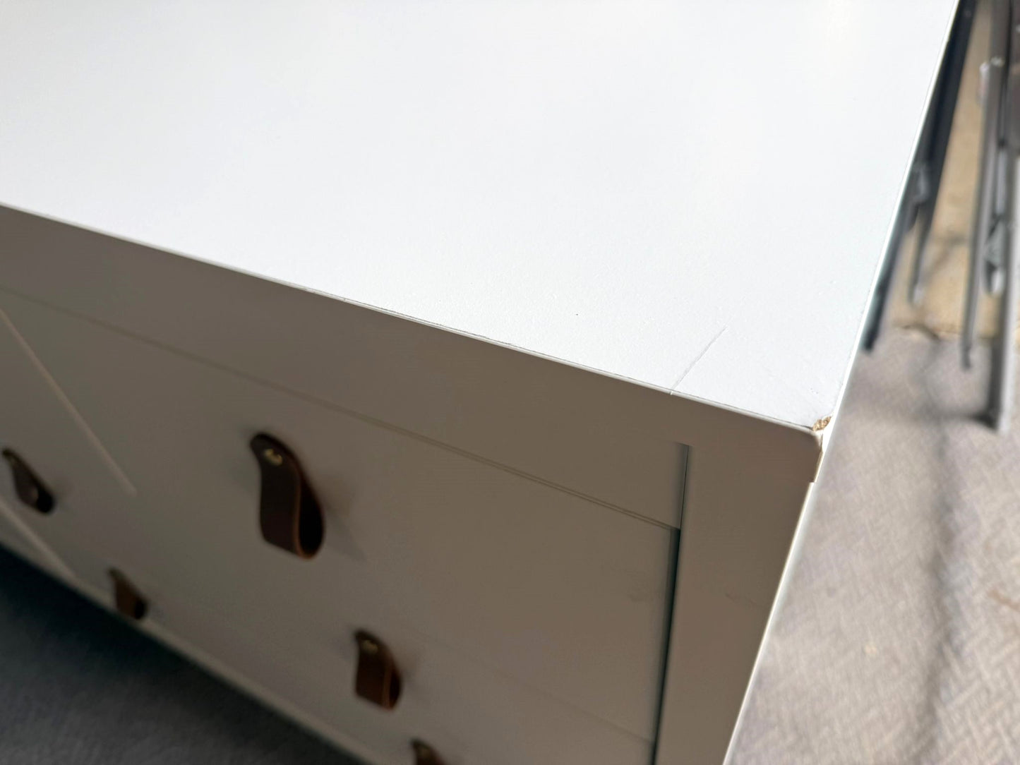Assembled Tvilum Madrid 8 Drawer Chest - White (damage)