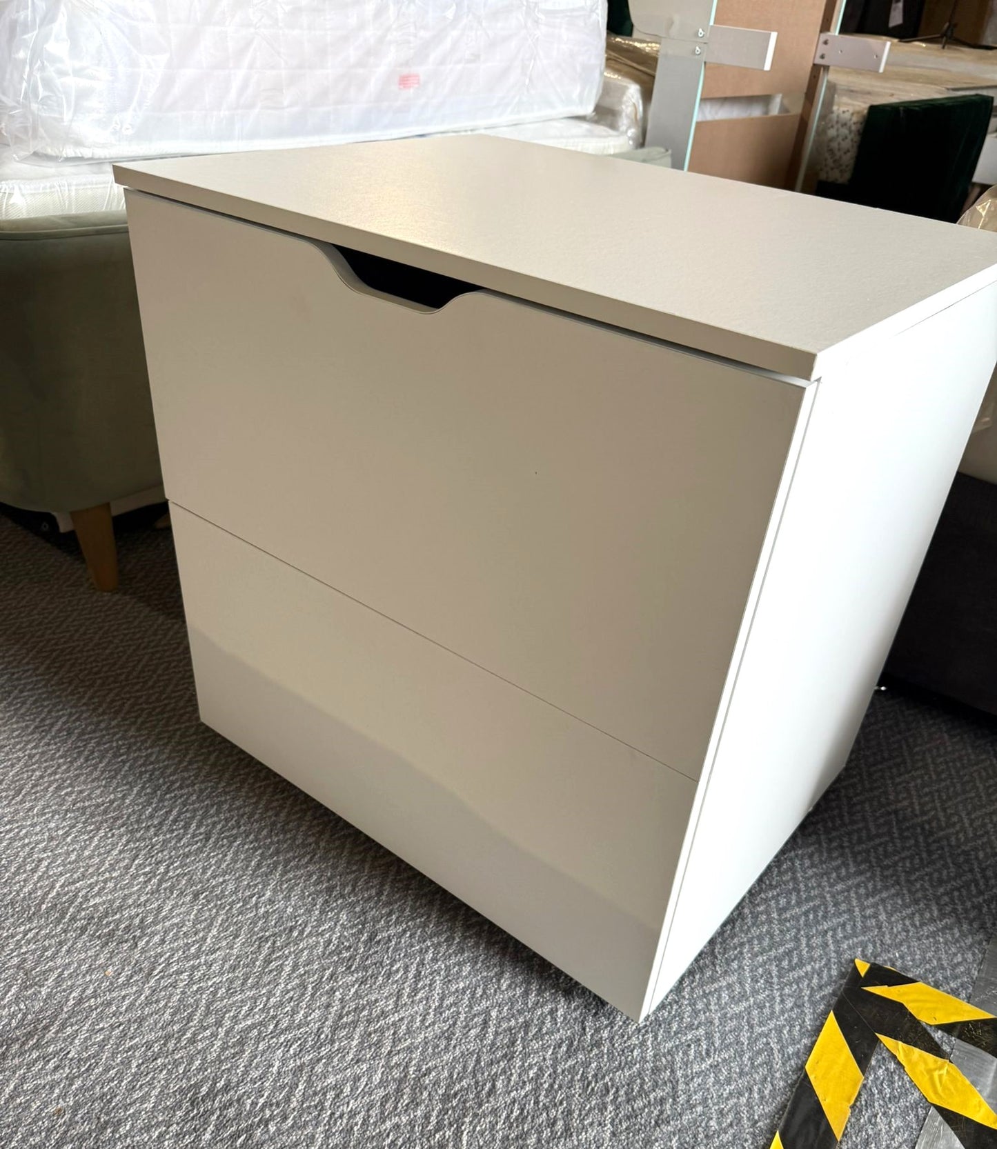 Assembled Habitat Kids Pod 2 Piece 2 Door Low Chest of Drawers - White