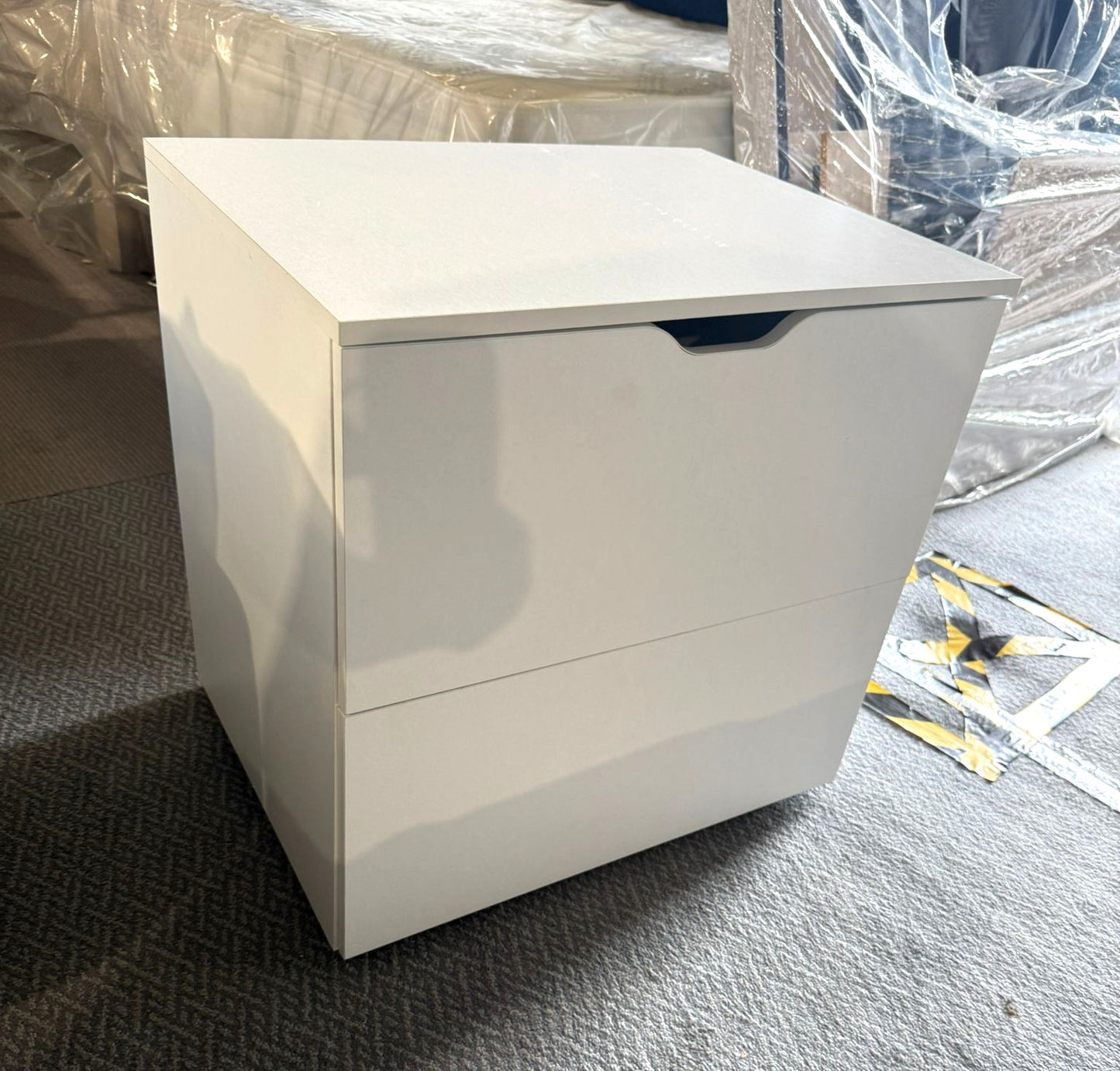 Assembled Habitat Kids Pod 2 Piece 2 Door Low Chest of Drawers - White