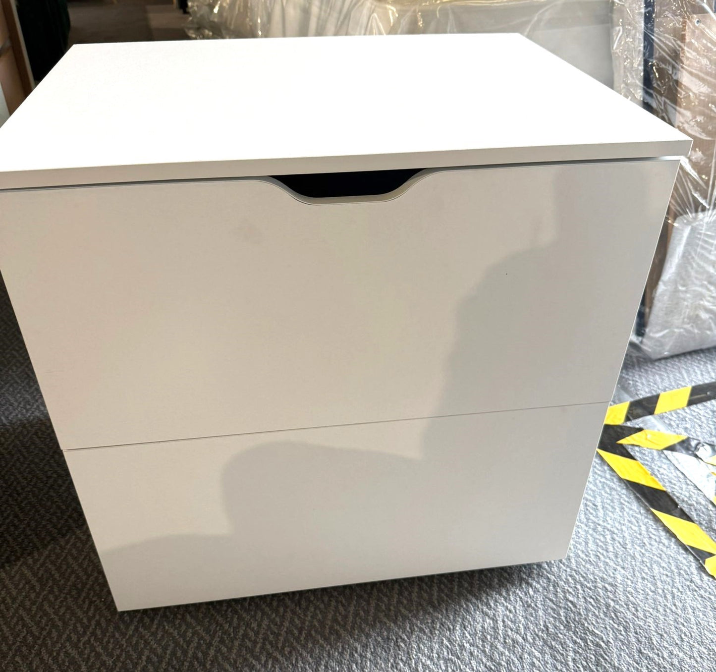 Assembled Habitat Kids Pod 2 Piece 2 Door Low Chest of Drawers - White