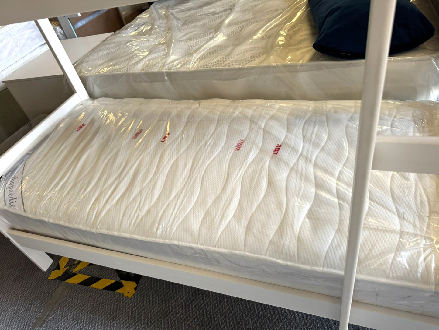 Assembled Josie Shorty Bunk Bed Frame - White (With Mattress)