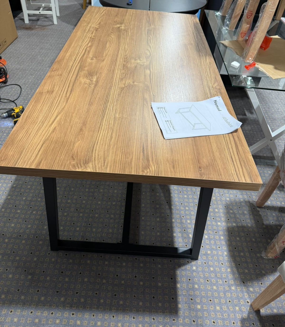 Assembled Habitat Nomad 160cm Dining Table - Natural (minor damage)