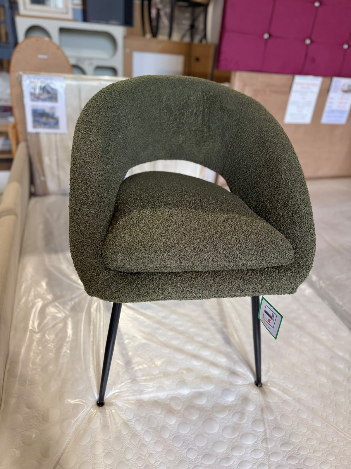 Assembled Habitat Hermione Boucle Chair - Green