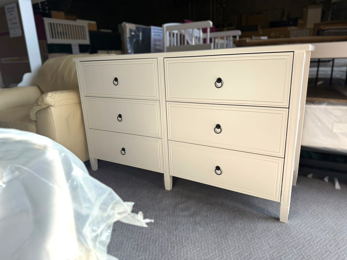 Assembled Lucie 6 Drawer Chest - Off White