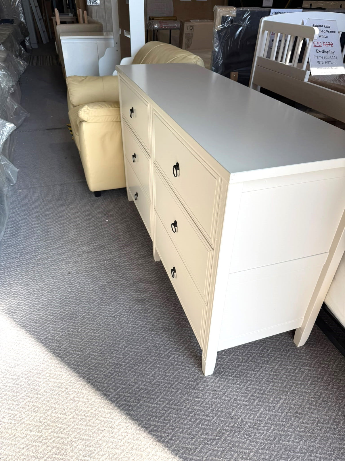Assembled Lucie 6 Drawer Chest - Off White