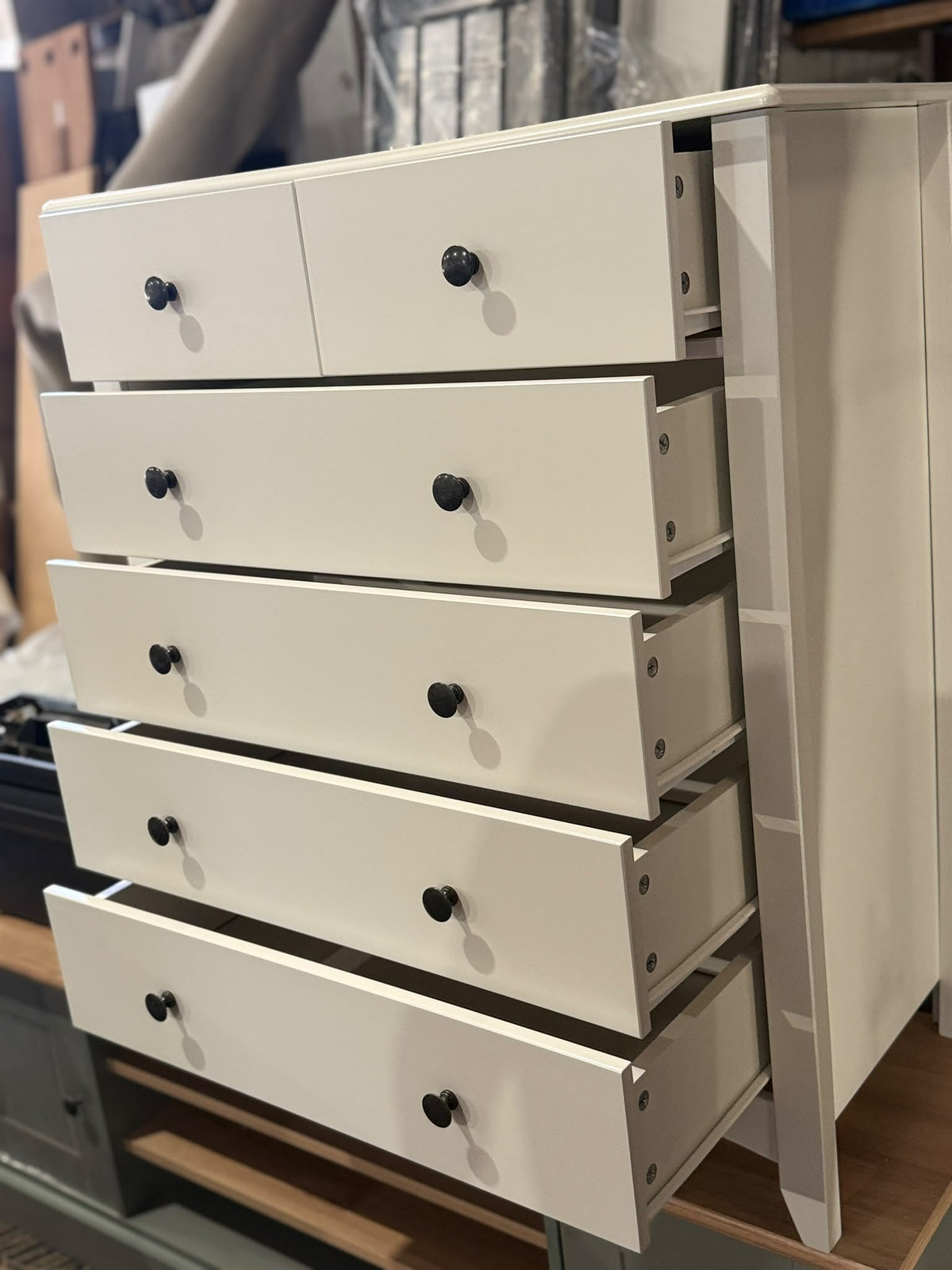Assembled Minato Slim 6 Drawer Chest - White