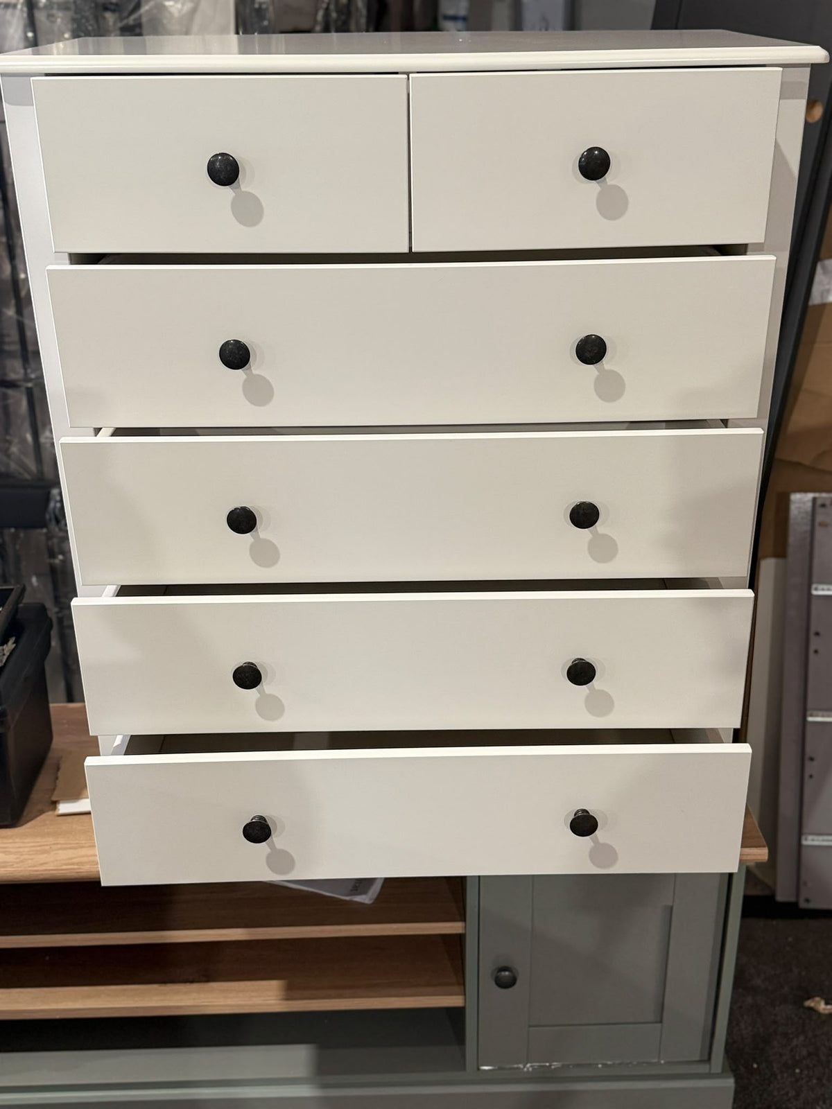 Assembled Minato Slim 6 Drawer Chest - White