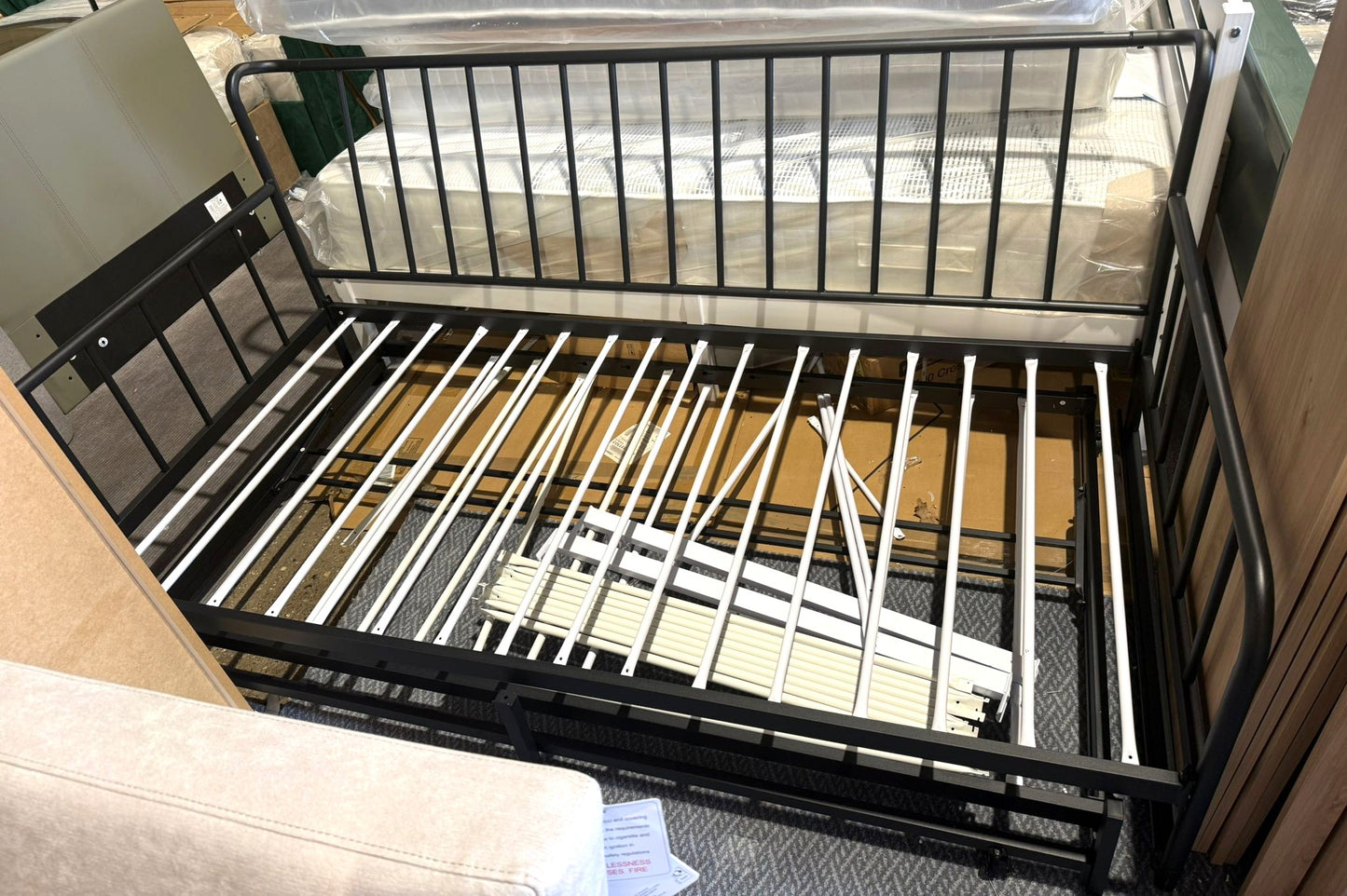 Assembled Habitat Kanso Metal Guest Bed Frame - Black / White