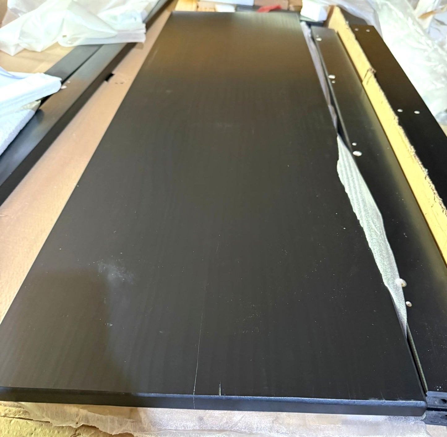 Akio Small Double Wooden Platform Bed Frame - Black