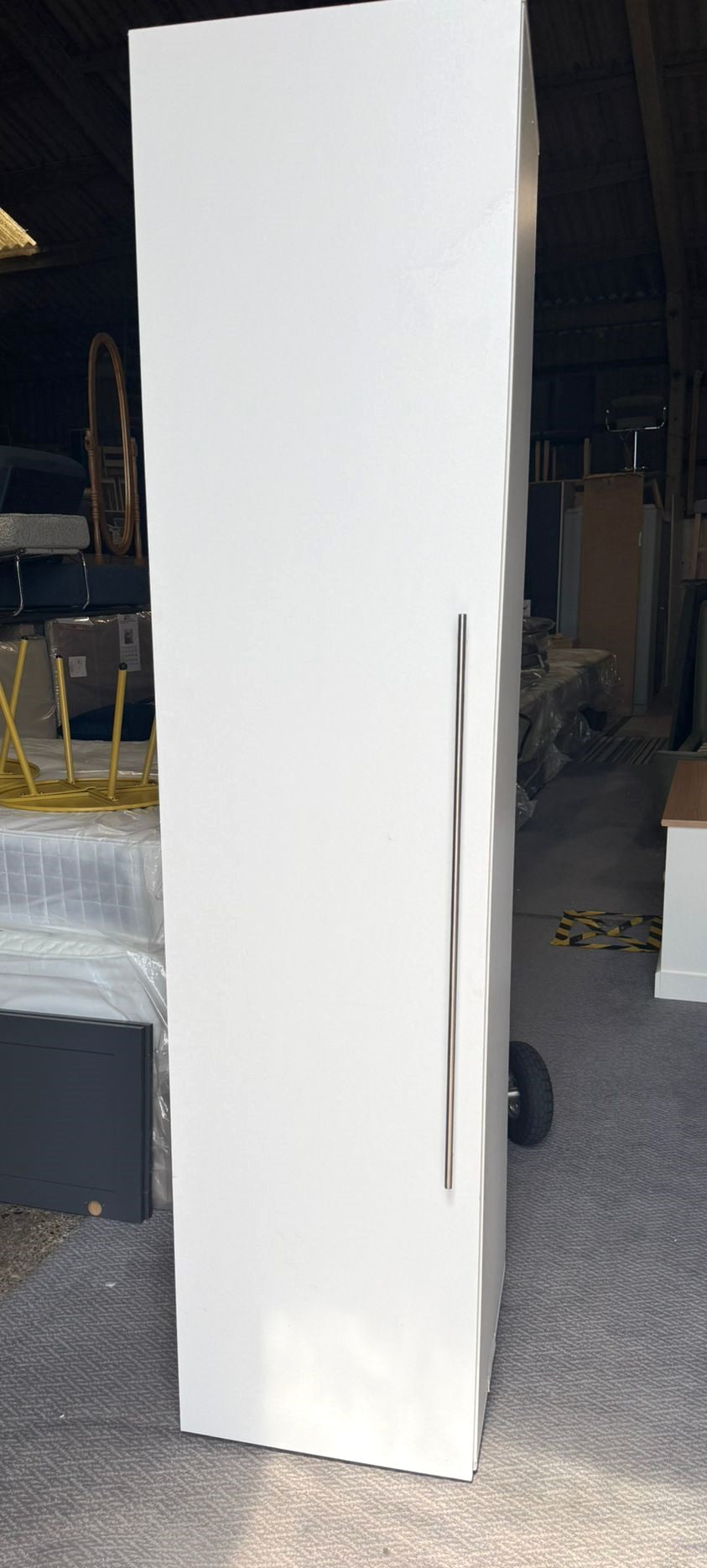 Assembled Habitat Atlas 1 Door Tall Wardrobe - White (damage)