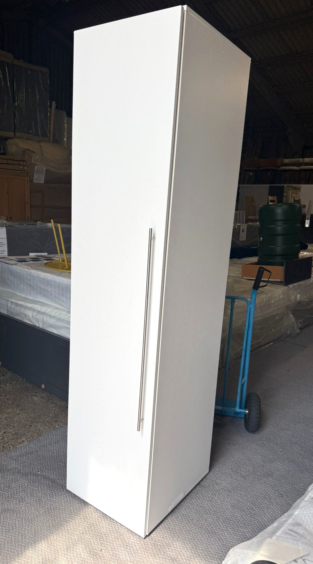 Assembled Habitat Atlas 1 Door Tall Wardrobe - White (damage)