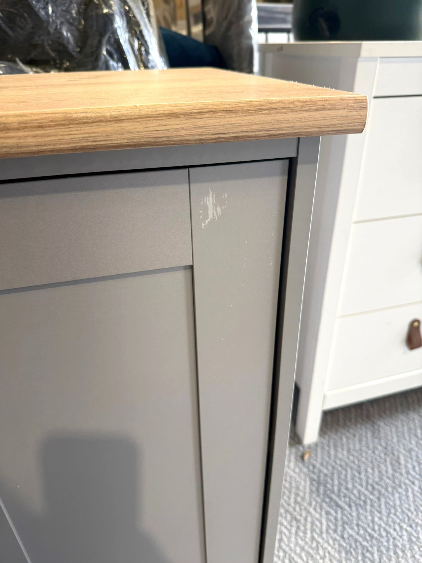 Assembled Winchester 2 Door 3 Drawer Sideboard - Grey (damage)
