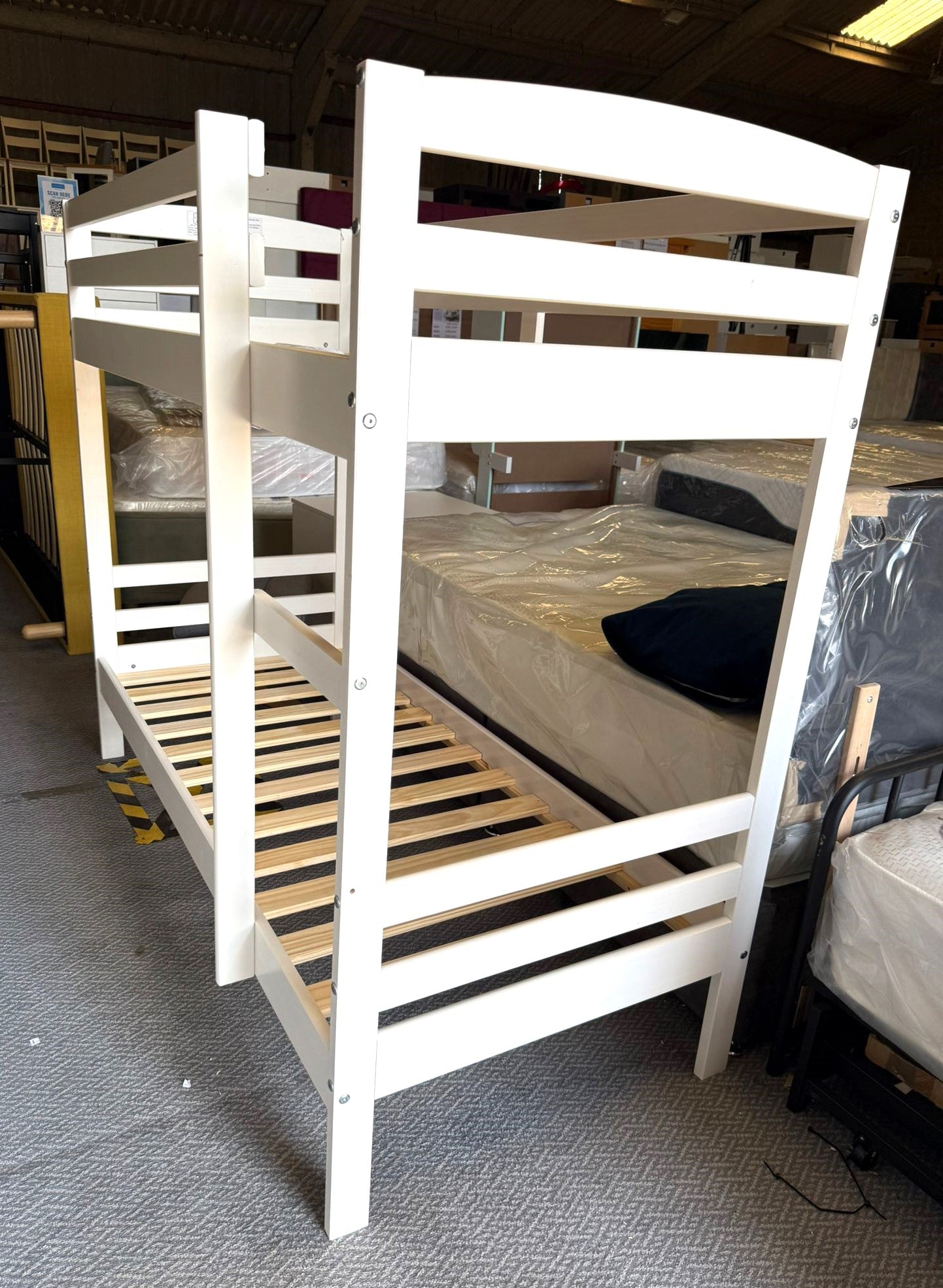 Assembled Josie Shorty White Bunk Bed