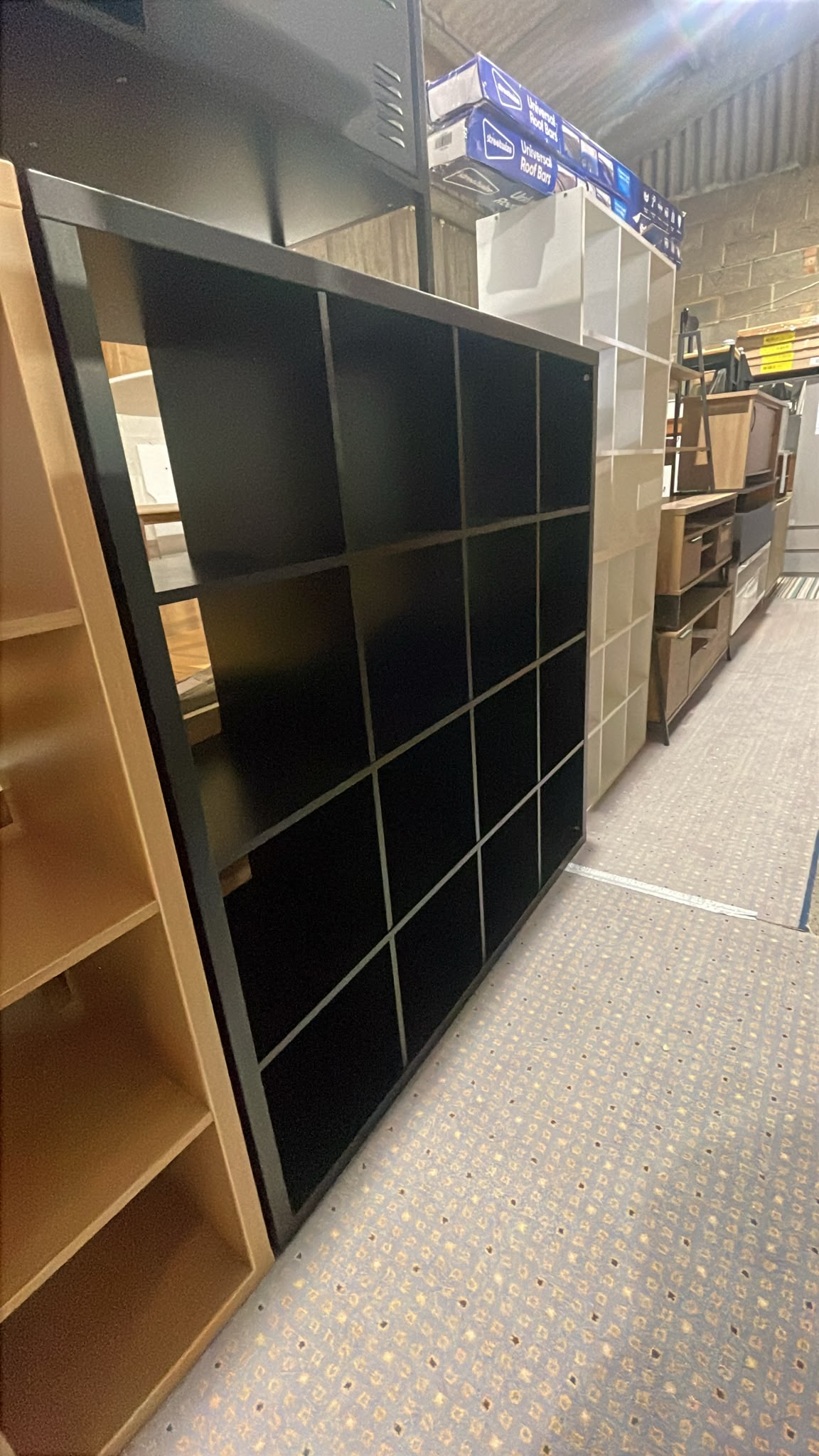 Assembled Habitat Squares Plus 16 Cube Storage Unit - Black