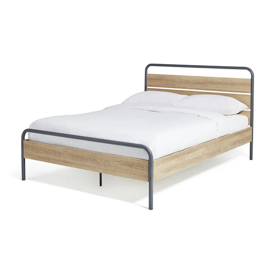 Habitat Industrial Double Metal Bed Frame - Grey