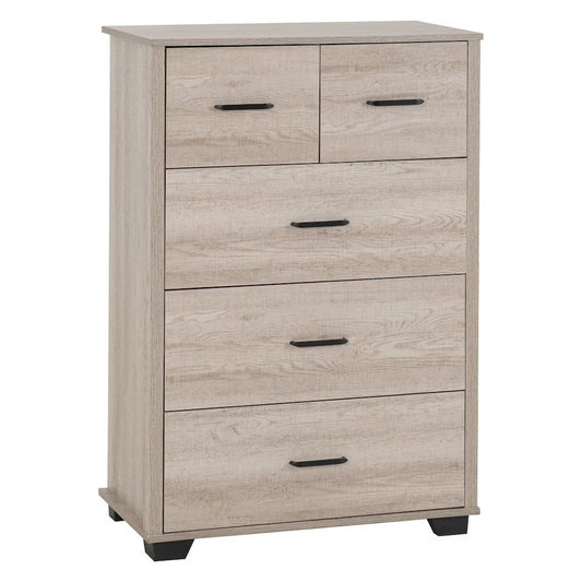 Assembled Light Oak Effect 3+ 2 Drawer Chest
