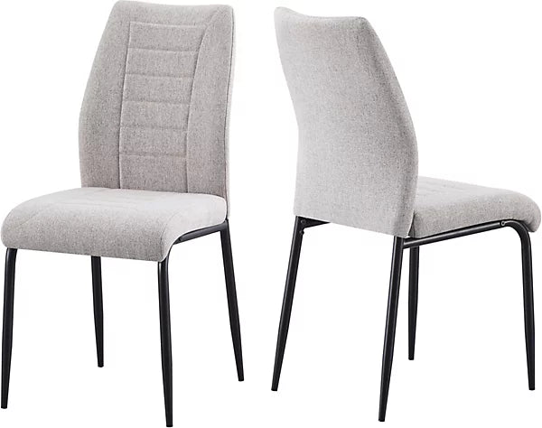 Assembled Set of 4 Grey Fabric Dining Chair