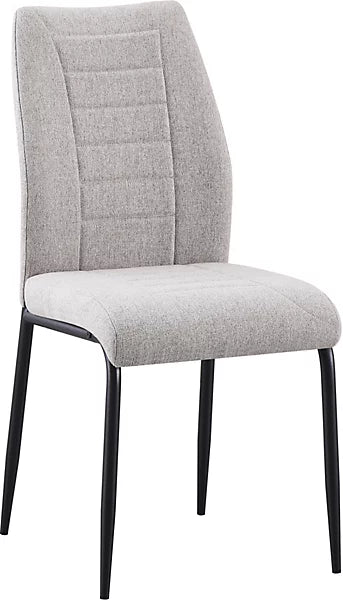 Assembled Set of 4 Grey Fabric Dining Chair