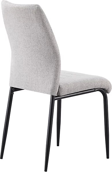 Assembled Set of 4 Grey Fabric Dining Chair