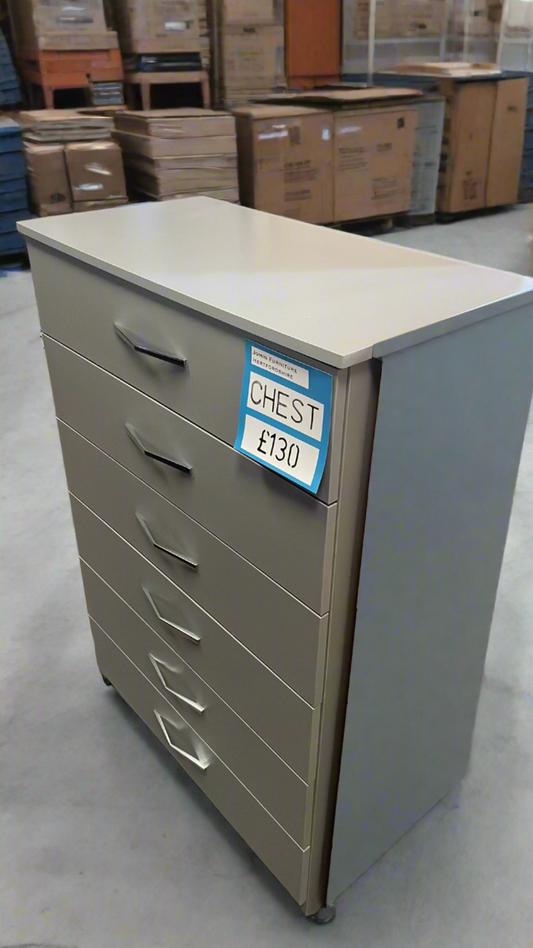 Assembled 6 Chest of Drawers - Grey