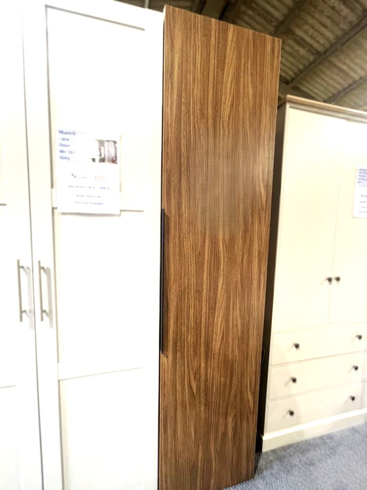 WALNUT Assembled Habitat 1 Door Wardrobe - Walnut