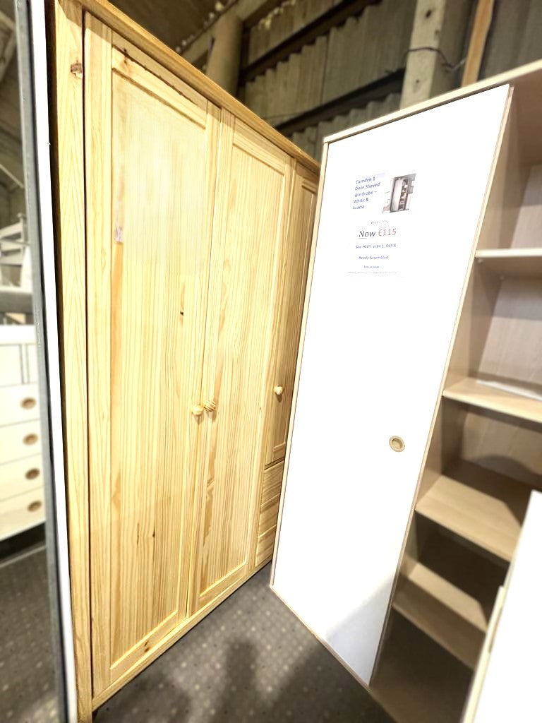 Assembled Scandinavia 3 Door Wardrobe - Pine