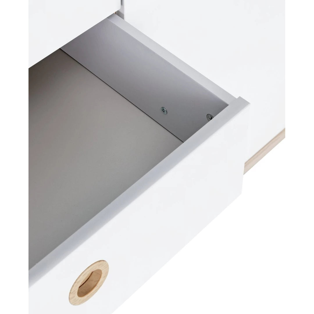 Camden 3 Door 3 Drawer Wardrobe – White & Acacia