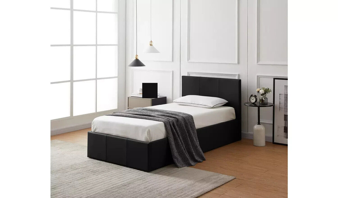 Lavendon Single End Opening Ottoman Bed Frame - Black