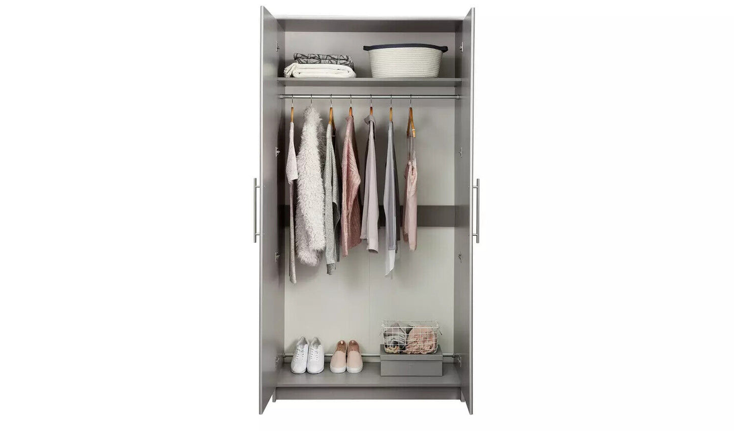 Normandy Large 2 Door Wardrobe - Grey