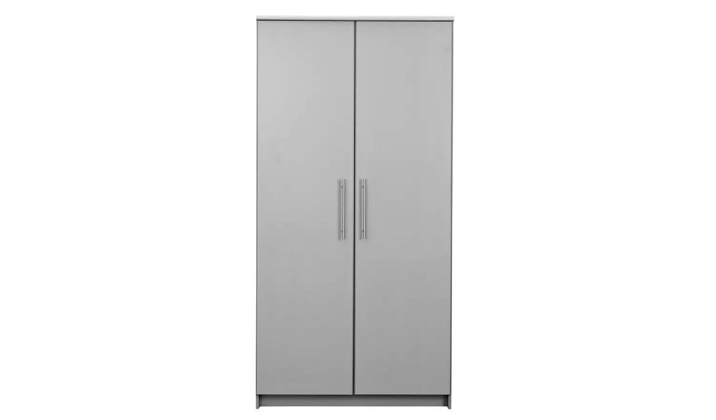 Normandy Large 2 Door Wardrobe - Grey