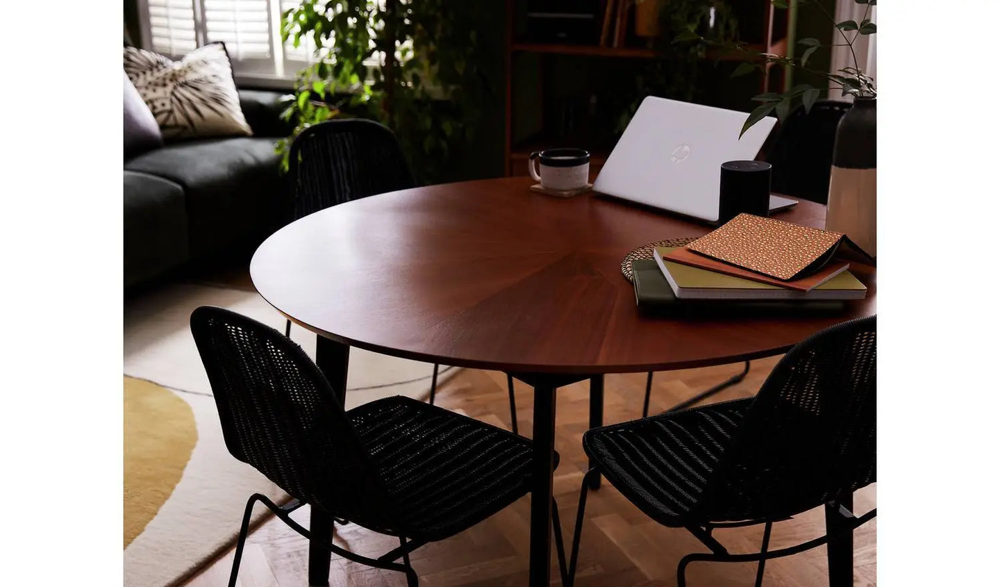 Sunny Wood Effect 4 Seater Dining Table - Walnut