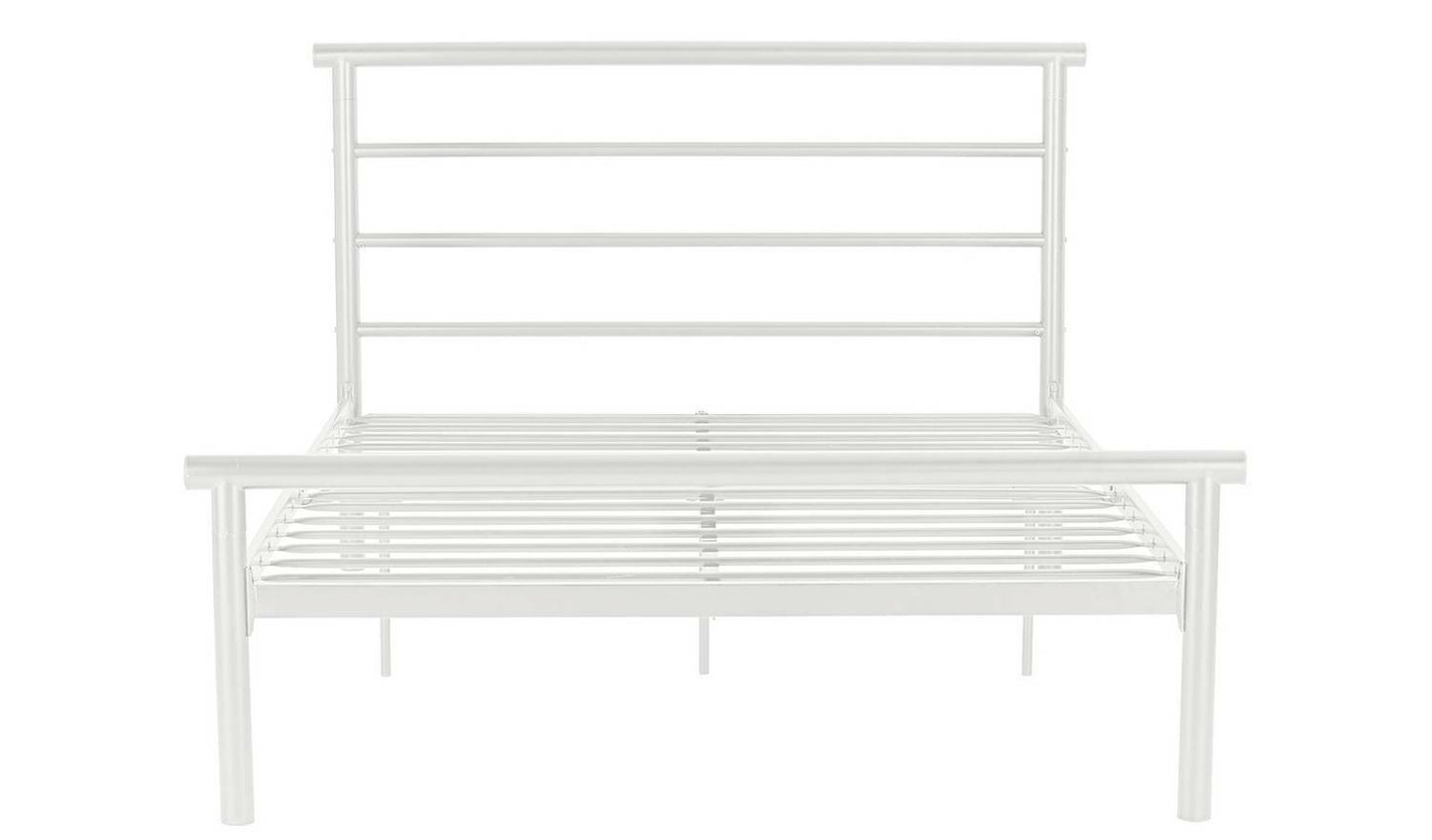 Avalon 5'ft Kingsize Metal Bed Frame - White