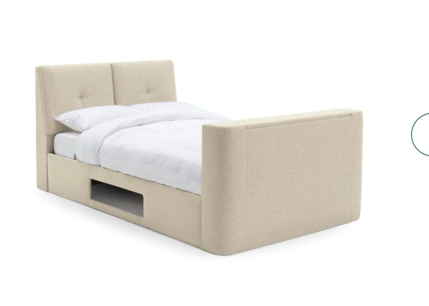 Jakob Double TV Ottoman Bed Frame - Natural