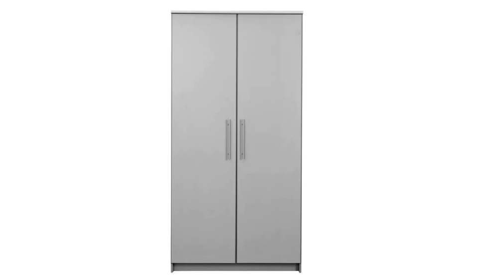 Assembled Normandy Large 2 Door Wardrobe - Grey