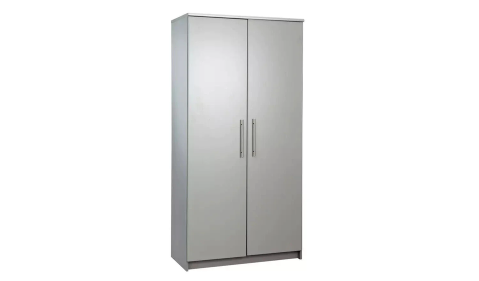 Assembled Normandy Large 2 Door Wardrobe - Grey